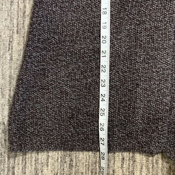 Damask Women's Small Brown Pima Cotton Coatigan Shacket Buttoned Long Collared - Picture 4 of 5